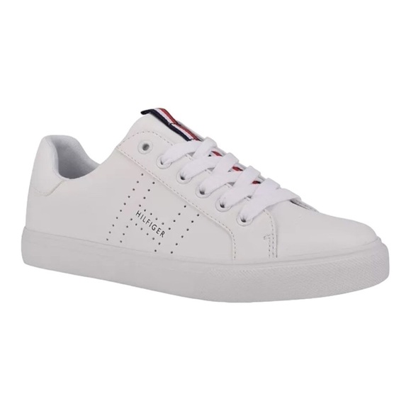 Tommy Hilfiger | NEW White Lamiss Icon Stripe Sneakers 9 - Picture 1 of 10
